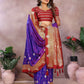 Aastha Fashion Violet Silk Sarees Weaving Saree