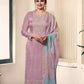 Anaita Lavender Embroidered Silk Stitched Salwar suit