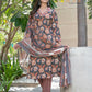 BulBul Fashionista Santoon Black Kurta Set with Dupatta - Swadesiicart