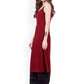 Indya Women Maroon Solid Straight Kurta - Swadesiicart