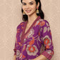 Ahalyaa Women's Traditional wear Kurta Set - Purple | Swadesiicart