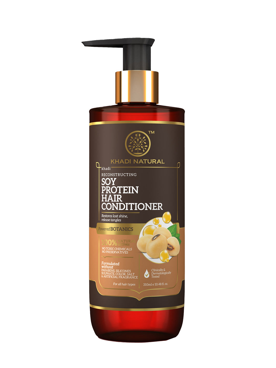 Khadi Natural Soy Protein Hair Conditioner - Powered Botanics - 310ml