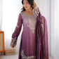Lehenga Mart Designer Wedding Wear Palazzo Suit For Women - Rust - Swadesiicart