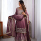Lehenga Mart Designer Wedding Wear Palazzo Suit For Women - Rust - Swadesiicart