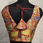 Kia Fashions Rust Jacquard Weave Multi Color Weave Readymade Blouse - Swadesiicart