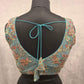 Kia Fashions Aqua Blue Georgette Multi Color Emb & Sqn Readymade Blouse - Swadesiicart