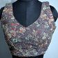 Kia Fashions Dusty Mauve Georgette Multi Color Emb & Sqn Readymade Blouse