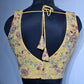 Kia Fashions Eggyolk Yellow Georgette Multi Color Emb & Sqn Readymade Blouse - Swadesiicart