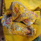 Kia Fashions Mustard Yellow Georgette Multi Color Emb & Sqn Readymade Blouse - Swadesiicart
