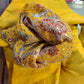 Kia Fashions Mustard Yellow Georgette Multi Color Emb & Sqn Readymade Blouse - Swadesiicart