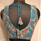 Kia Fashions Turquoise Blue Georgette Multi Color Emb & Sqn Readymade Blouse - Swadesiicart