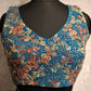Kia Fashions Turquoise Blue Georgette Multi Color Emb & Sqn Readymade Blouse - Swadesiicart