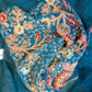 Kia Fashions Turquoise Blue Georgette Multi Color Emb & Sqn Readymade Blouse - Swadesiicart