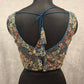Kia Fashions Teal Blue Georgette Multi Color Emb & Sqn Readymade Blouse - Swadesiicart