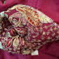 Kia Fashions Wine Georgette Multi Color Emb & Sqn Readymade Blouse