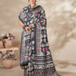 Aayaa Designer Winter Collection Printed Saree With Shawl - Multi Color