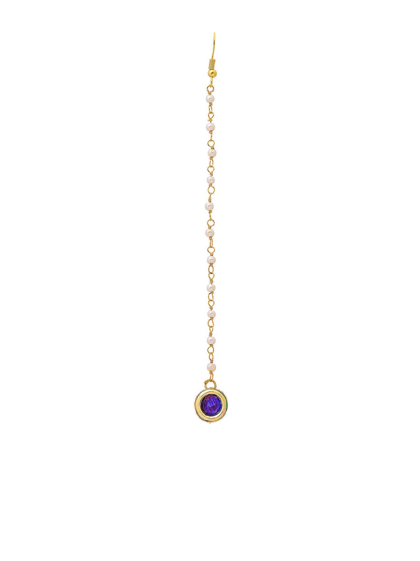 Ruby Raang Blue Meenakari Kundan Maang Tikka | Swadesiicart