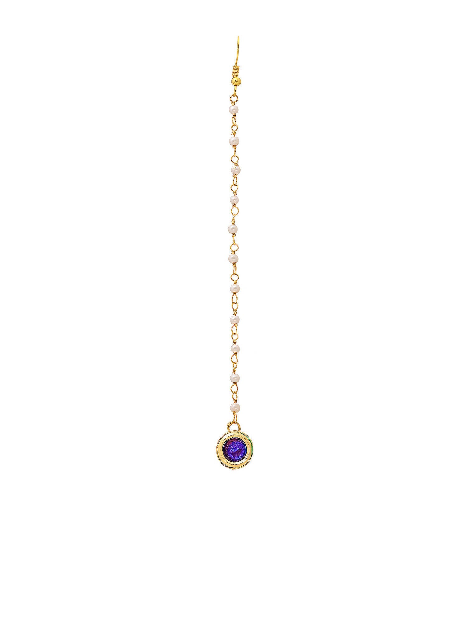 Ruby Raang Blue Meenakari Kundan Maang Tikka | Swadesiicart