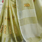 Shree Shyam Fashion Linen Pista Green Saree
