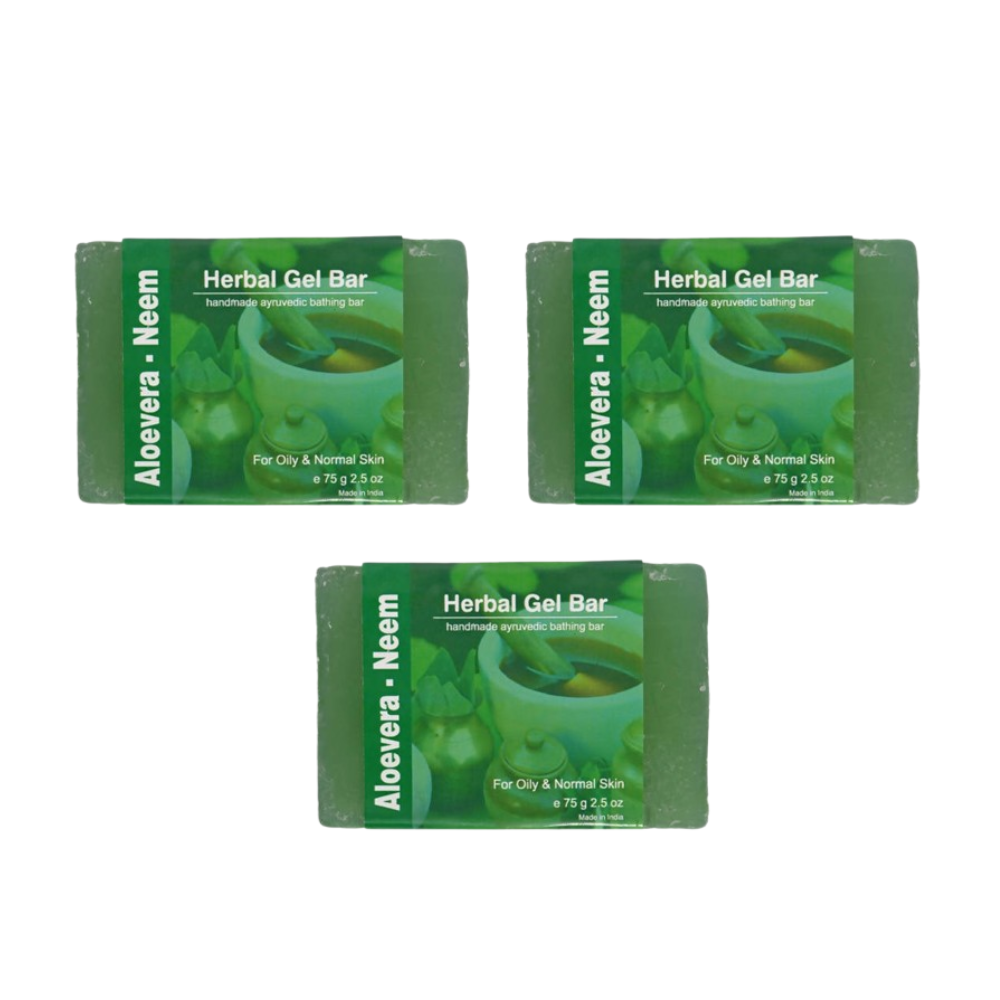 Jain Aloe Vera Neem Herbal Gel Bar | Swadesiicart