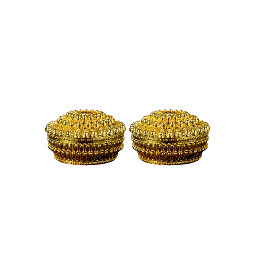 Sri Rudra Gold Fancy Tray Round Bowl (EAN 8906101491865)