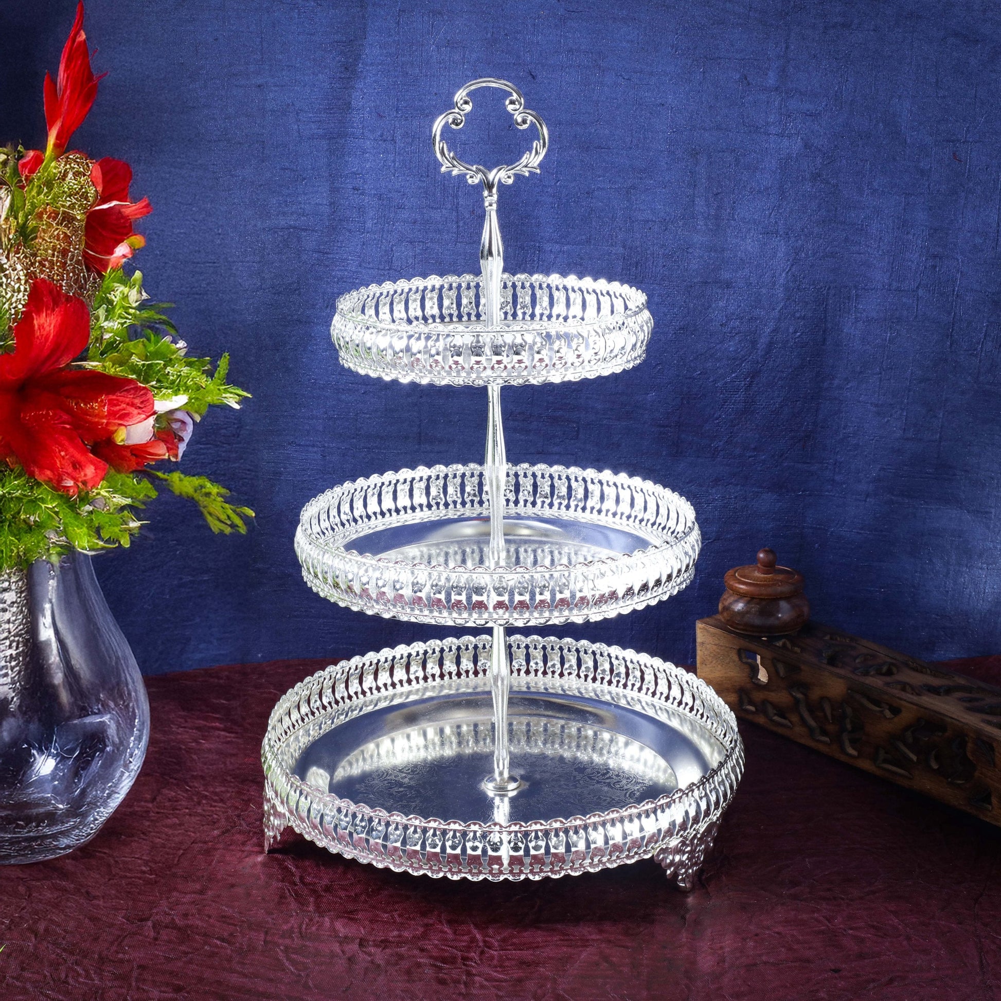Sri Rudra Silver Tray (SR 00087) | Swadesiicart