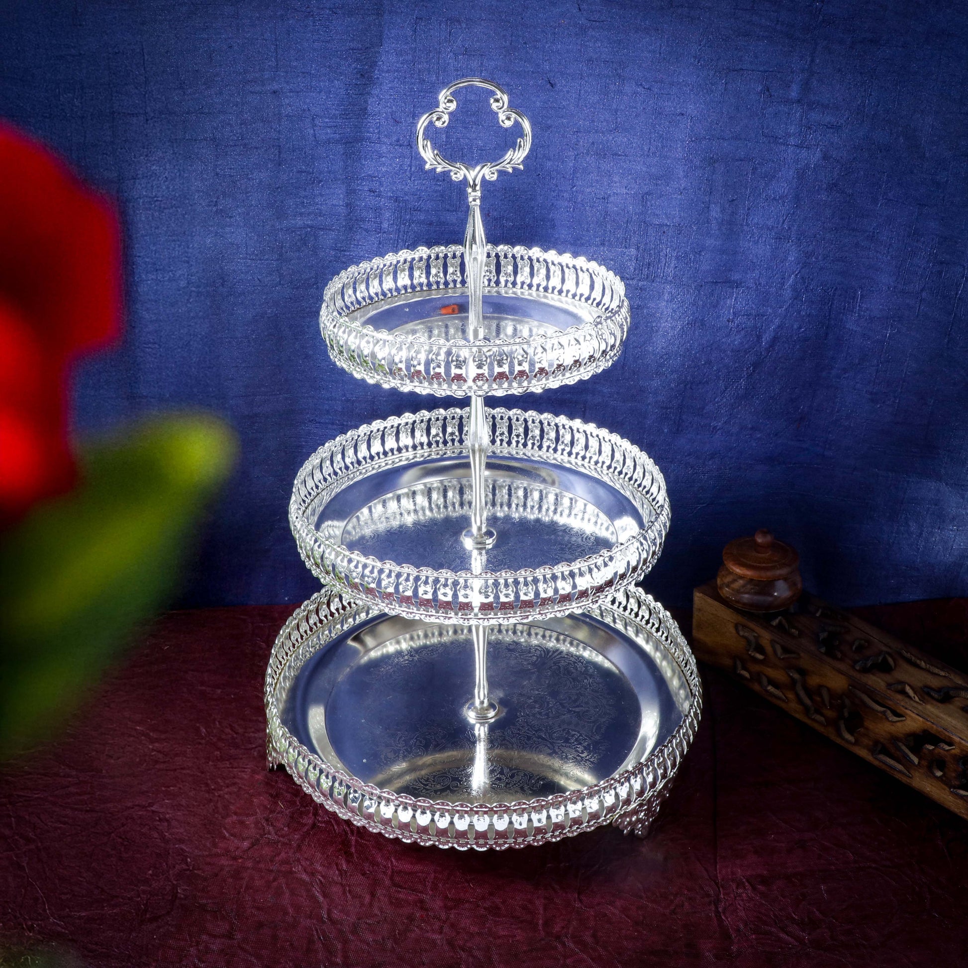 Sri Rudra Silver Tray (SR 00087) | Swadesiicart