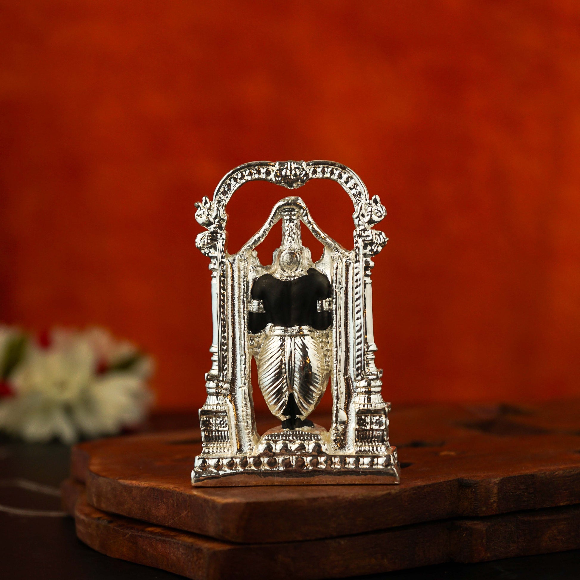 Sri Rudra Arch Balaji Small 3 Inch Silver Plated SR03175 - Swadesiicart