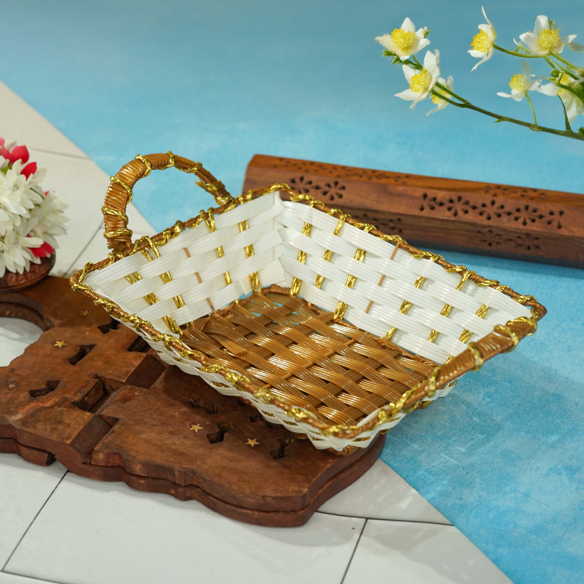 Sri Rudra Decorative Basket (SR 03063) | Swadesiicart