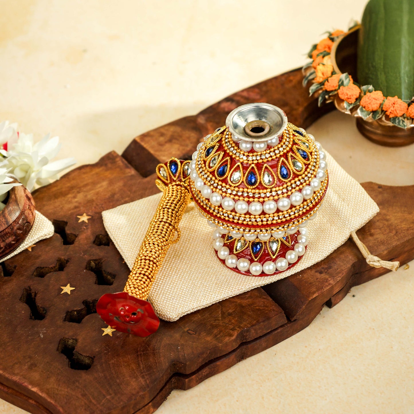 Sri Rudra Decorative Steel Paneer Dani - Swadesiicart