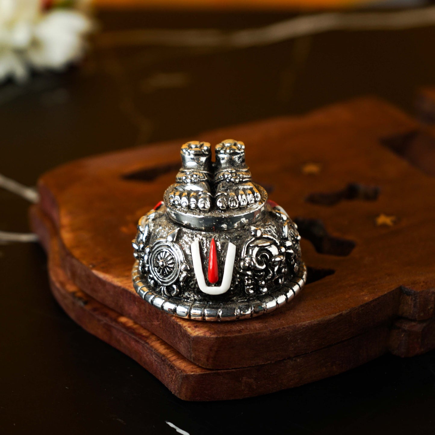 Sri Rudra Silver Plated Balaji Charan (SR02458) - Swadesiicart