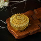 Sri Rudra Gold Fancy Tray Round Bowl (EAN 8906101491865) - Swadesiicart