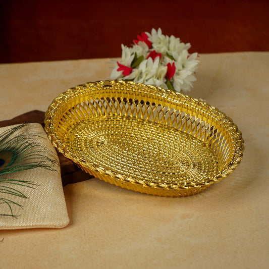 Sri Rudra Decorative Color Flower Tray (SR 0639) | Swadesiicart