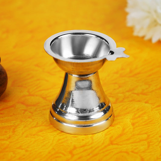 Sri Rudra German Silver Nilanjan Deepa SR 00076 - Swadesiicart