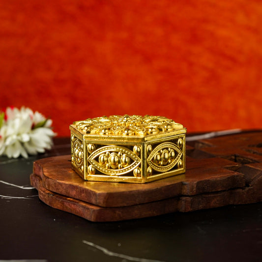 Sri Rudra Gold Fancy Heaxgon Box (EAN Code 8906101491872) - Swadesiicart