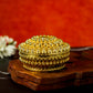 Sri Rudra Gold Fancy Tray Round Bowl (EAN 8906101491865) - Swadesiicart