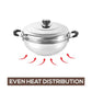 Cello Stainless Steel Induction Base Idli Cooker (Idly Maker) And Multi Kadhai With 6 Plates