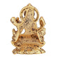 Estele Gold-Polished Goddess of Knowledge Sarasavti Ma Idol for Home & Car decor - Swadesiicart