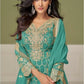 Anaita Sky Blue Real Shimmer Readymade Suit with Embroidery & Real Mirror Work