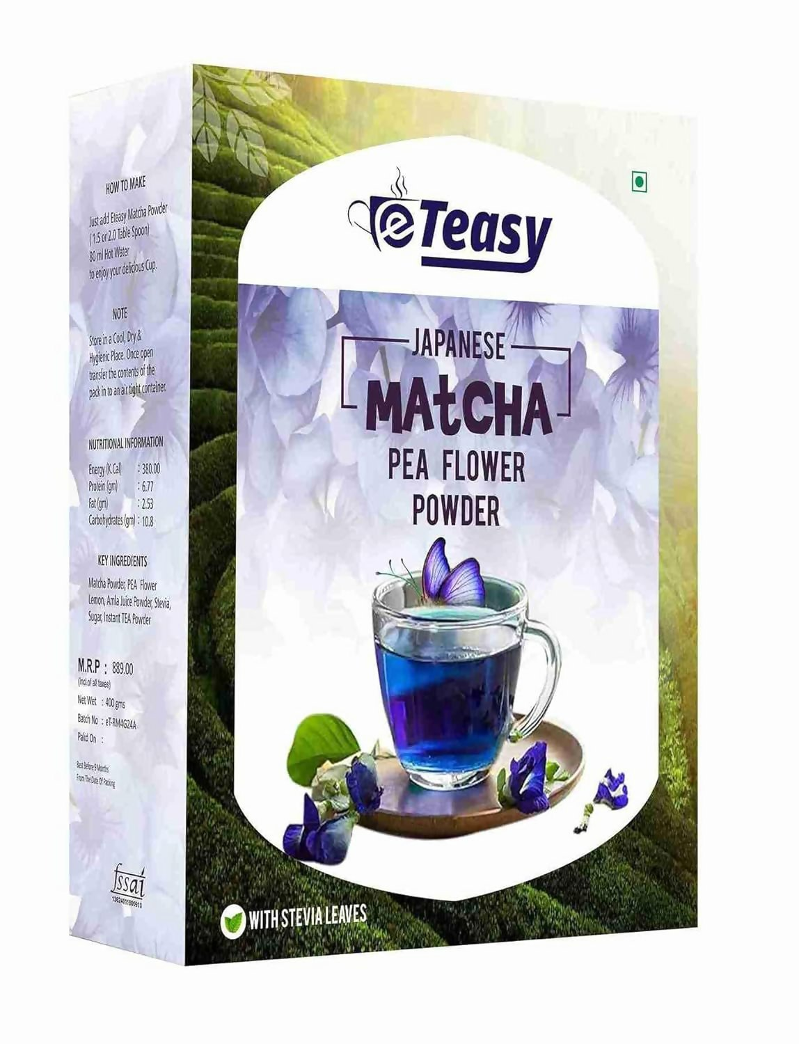Eteasy Matcha Butterfly Pea Flower Powder | Swadesiicart