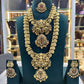 Jewel City Royal Temple Design Lakshmi Kaasu Mala Set with Chandbali Earrings & Tikka | Swadesiicart