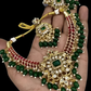 Jewel City Royal Kundan Choker Necklace Set – Gold-Plated Bridal Jewelry with Emerald & Ruby Beads | Swadesiicart