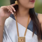 Jewel City Antique Gold-Plated Filigree Necklace Set – Traditional Long Haram with Ruby Accent | Swadesiicart