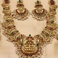 Jewel City Traditional Lakshmi Temple Necklace Set – Gold-Plated Bridal Jewelry with Pearls & Kemp Stones | Swadesiicart