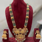 Jewel City Antique Temple Jewelry Gold-Plated Necklace Set with Lakshmi Pendant & Earrings Traditional South Indian Bridal Jewelry | Swadesiicart