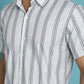 Indian Needle Men's Vertical Striped Half Sleeve Casual Shirt - Blue | Swadesiicart
