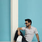 Indian Needle Men's Vertical Striped Half Sleeve Casual Shirt - Cream | Swadesiicart