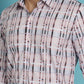 Indian Needle Men's Cotton Blend Checked Casual Shirt - Light-Brown | Swadesiicart