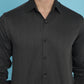 Indian Needle Men's Woven Design Casual Shirt - Charcoal | Swadesiicart