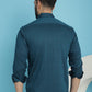 Indian Needle Men's Woven Design Casual Shirt - Peacock | Swadesiicart